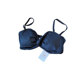 Andie Swim The Capri Top Black Eco Nylon Size XL